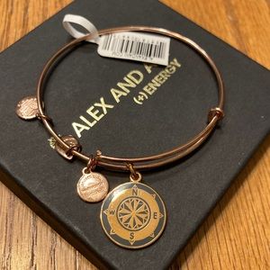 Alex & Ani Rose Gold Color Infusion Compass Bracelet New with Tag